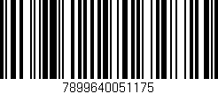 Código de barras (EAN, GTIN, SKU, ISBN): '7899640051175'