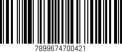 Código de barras (EAN, GTIN, SKU, ISBN): '7899674700421'