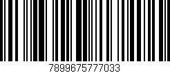 Código de barras (EAN, GTIN, SKU, ISBN): '7899675777033'