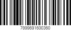 Código de barras (EAN, GTIN, SKU, ISBN): '7899691600360'