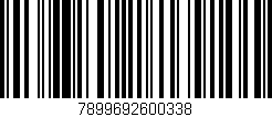 Código de barras (EAN, GTIN, SKU, ISBN): '7899692600338'