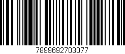 Código de barras (EAN, GTIN, SKU, ISBN): '7899692703077'