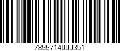 Código de barras (EAN, GTIN, SKU, ISBN): '7899714000351'