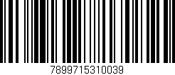 Código de barras (EAN, GTIN, SKU, ISBN): '7899715310039'