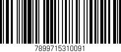 Código de barras (EAN, GTIN, SKU, ISBN): '7899715310091'