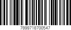 Código de barras (EAN, GTIN, SKU, ISBN): '7899718700547'