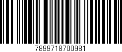 Código de barras (EAN, GTIN, SKU, ISBN): '7899718700981'