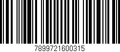 Código de barras (EAN, GTIN, SKU, ISBN): '7899721600315'
