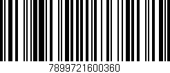 Código de barras (EAN, GTIN, SKU, ISBN): '7899721600360'