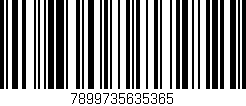 Código de barras (EAN, GTIN, SKU, ISBN): '7899735635365'