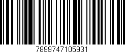 Código de barras (EAN, GTIN, SKU, ISBN): '7899747105931'
