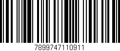 Código de barras (EAN, GTIN, SKU, ISBN): '7899747110911'