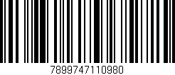 Código de barras (EAN, GTIN, SKU, ISBN): '7899747110980'