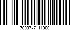 Código de barras (EAN, GTIN, SKU, ISBN): '7899747111000'