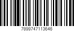 Código de barras (EAN, GTIN, SKU, ISBN): '7899747113646'