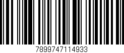 Código de barras (EAN, GTIN, SKU, ISBN): '7899747114933'