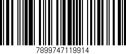 Código de barras (EAN, GTIN, SKU, ISBN): '7899747119914'