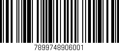 Código de barras (EAN, GTIN, SKU, ISBN): '7899748906001'