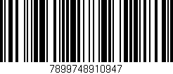 Código de barras (EAN, GTIN, SKU, ISBN): '7899748910947'