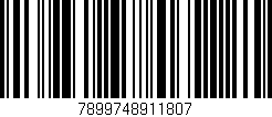Código de barras (EAN, GTIN, SKU, ISBN): '7899748911807'