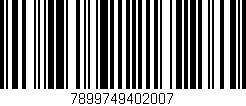 Código de barras (EAN, GTIN, SKU, ISBN): '7899749402007'