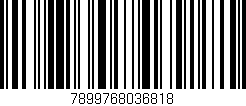Código de barras (EAN, GTIN, SKU, ISBN): '7899768036818'
