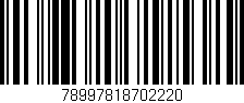 Código de barras (EAN, GTIN, SKU, ISBN): '78997818702220'