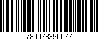 Código de barras (EAN, GTIN, SKU, ISBN): '789978390077'