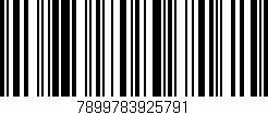 Código de barras (EAN, GTIN, SKU, ISBN): '7899783925791'
