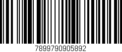 Código de barras (EAN, GTIN, SKU, ISBN): '7899790905892'