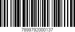 Código de barras (EAN, GTIN, SKU, ISBN): '7899792000137'