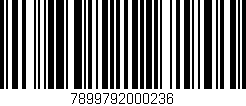 Código de barras (EAN, GTIN, SKU, ISBN): '7899792000236'