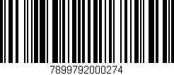 Código de barras (EAN, GTIN, SKU, ISBN): '7899792000274'