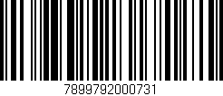Código de barras (EAN, GTIN, SKU, ISBN): '7899792000731'