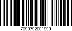 Código de barras (EAN, GTIN, SKU, ISBN): '7899792001998'