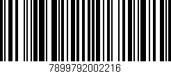 Código de barras (EAN, GTIN, SKU, ISBN): '7899792002216'
