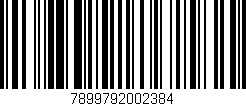 Código de barras (EAN, GTIN, SKU, ISBN): '7899792002384'