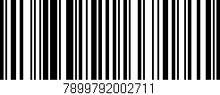 Código de barras (EAN, GTIN, SKU, ISBN): '7899792002711'