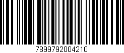 Código de barras (EAN, GTIN, SKU, ISBN): '7899792004210'