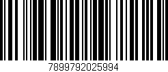 Código de barras (EAN, GTIN, SKU, ISBN): '7899792025994'