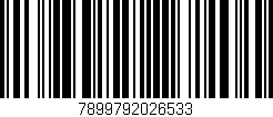 Código de barras (EAN, GTIN, SKU, ISBN): '7899792026533'