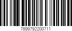 Código de barras (EAN, GTIN, SKU, ISBN): '7899792200711'
