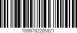 Código de barras (EAN, GTIN, SKU, ISBN): '7899792205921'
