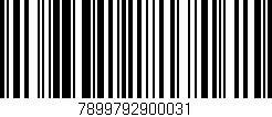 Código de barras (EAN, GTIN, SKU, ISBN): '7899792900031'