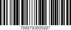 Código de barras (EAN, GTIN, SKU, ISBN): '7899793605997'