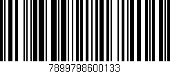 Código de barras (EAN, GTIN, SKU, ISBN): '7899798600133'