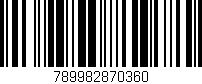 Código de barras (EAN, GTIN, SKU, ISBN): '789982870360'