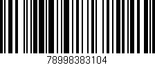 Código de barras (EAN, GTIN, SKU, ISBN): '78998383104'