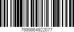 Código de barras (EAN, GTIN, SKU, ISBN): '7899864922077'