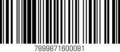 Código de barras (EAN, GTIN, SKU, ISBN): '7899871600081'